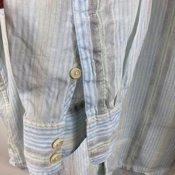 Mens‎ Tommy Bahama Linen Relaxed LS BD Muted Striped Shirt  XL - Picture 7 of 10